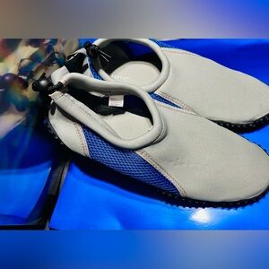 Blue and Gray water Shoes with Flexible Soles